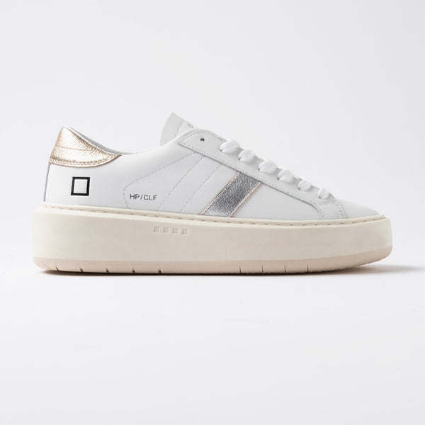 d.a.t.e HILL PLATFORM CALF WHITE-LAMINATED