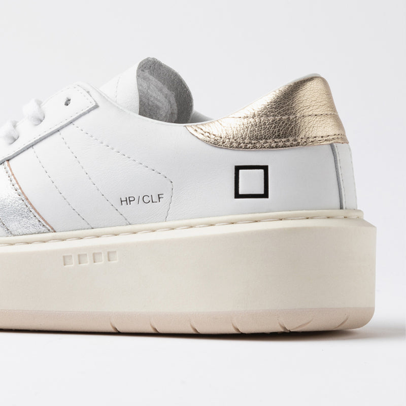 d.a.t.e HILL PLATFORM CALF WHITE-LAMINATED