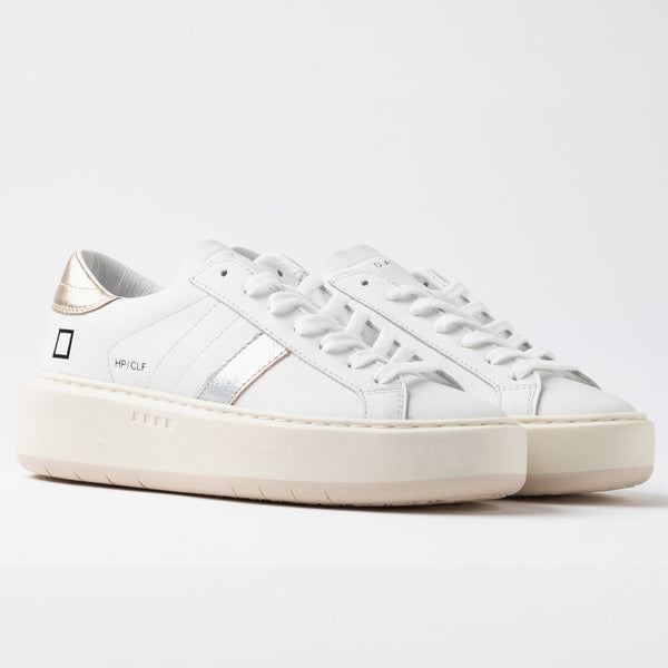 d.a.t.e HILL PLATFORM CALF WHITE-LAMINATED