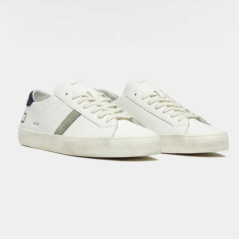 sneakers d.a.t.e modello hill low calf-white-blu