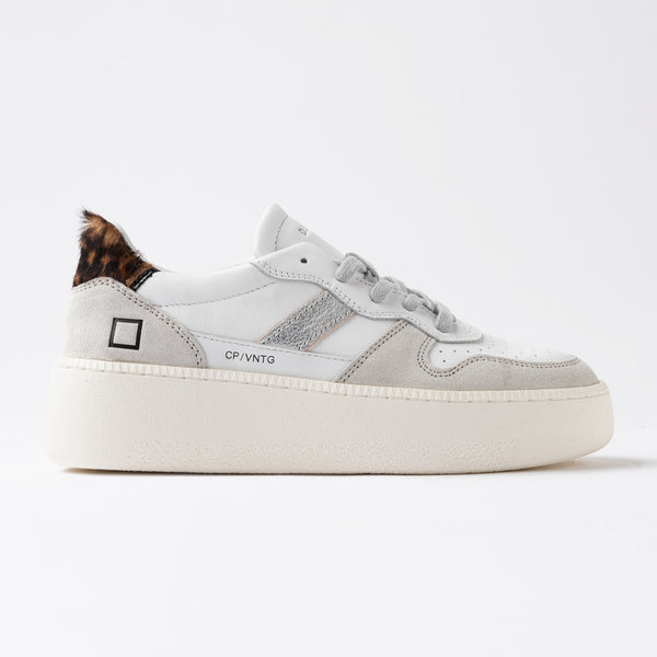 d.a.te COURT PLATFORM VINTAGE CALF WHITE-LEOPARD