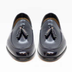 barrett mocassino con nappine in pelle spazzolata blu