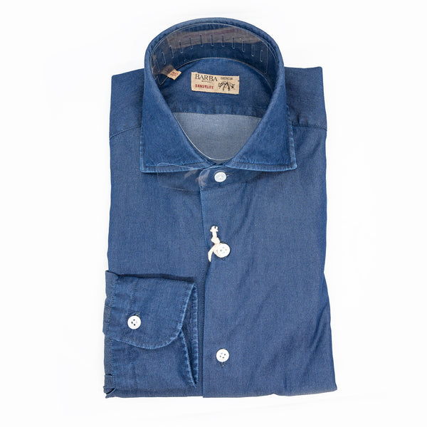 camicia in denim barba napoli
