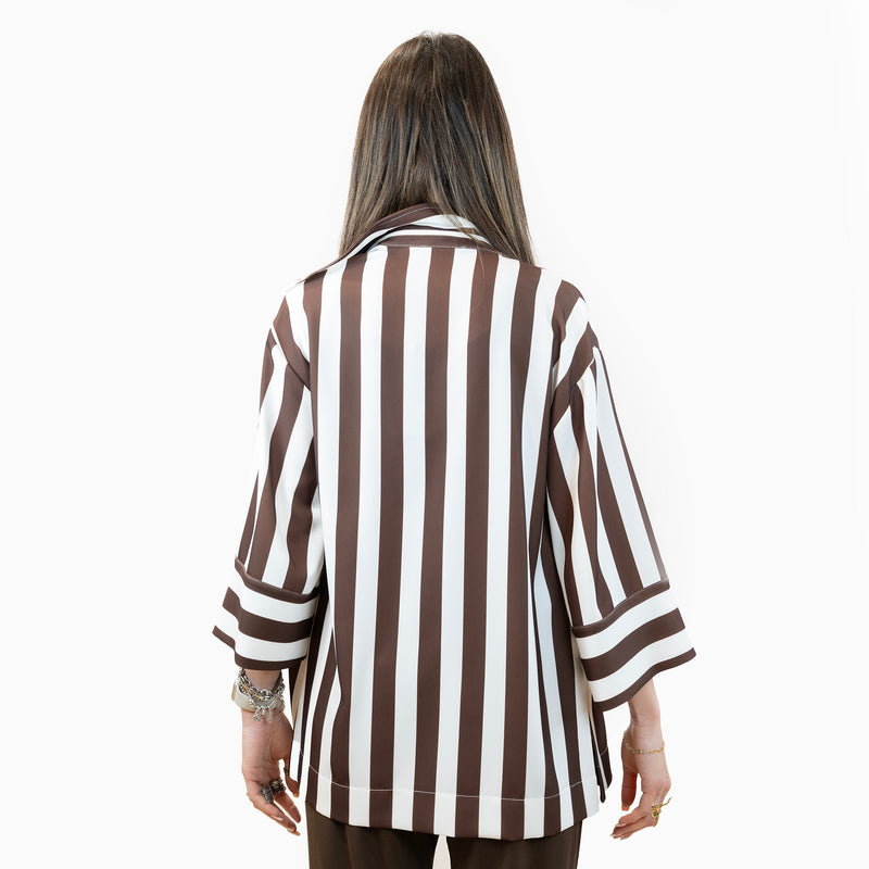 camicia a righe larghe clips