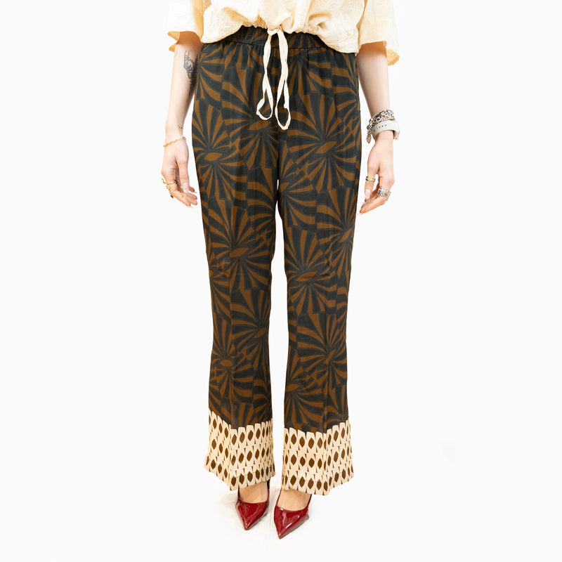 pantalone seventy in crêpe a fantasia
