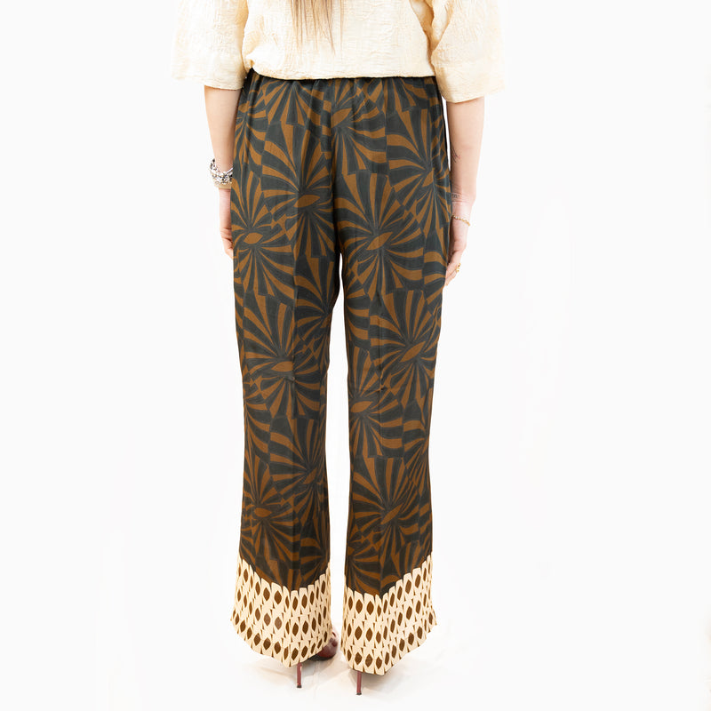 pantalone seventy in crêpe a fantasia