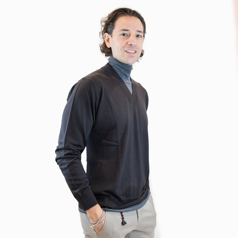 maglia paolo pecora con scollo  a V