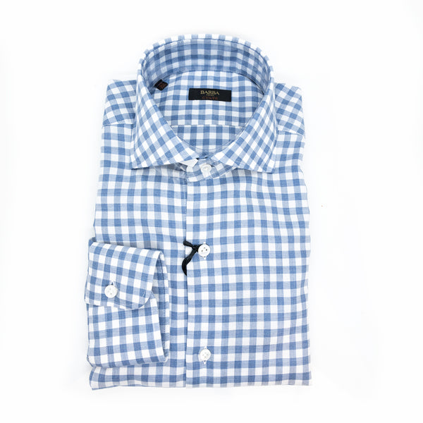 barba camicia a quadri