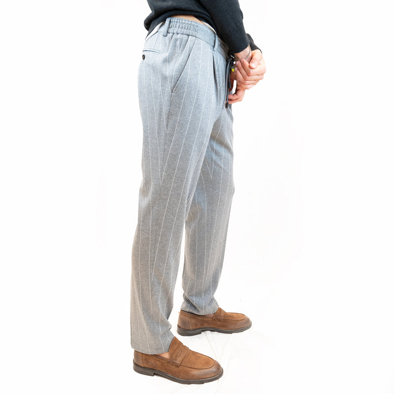 pantalone luigi bianchi con pince