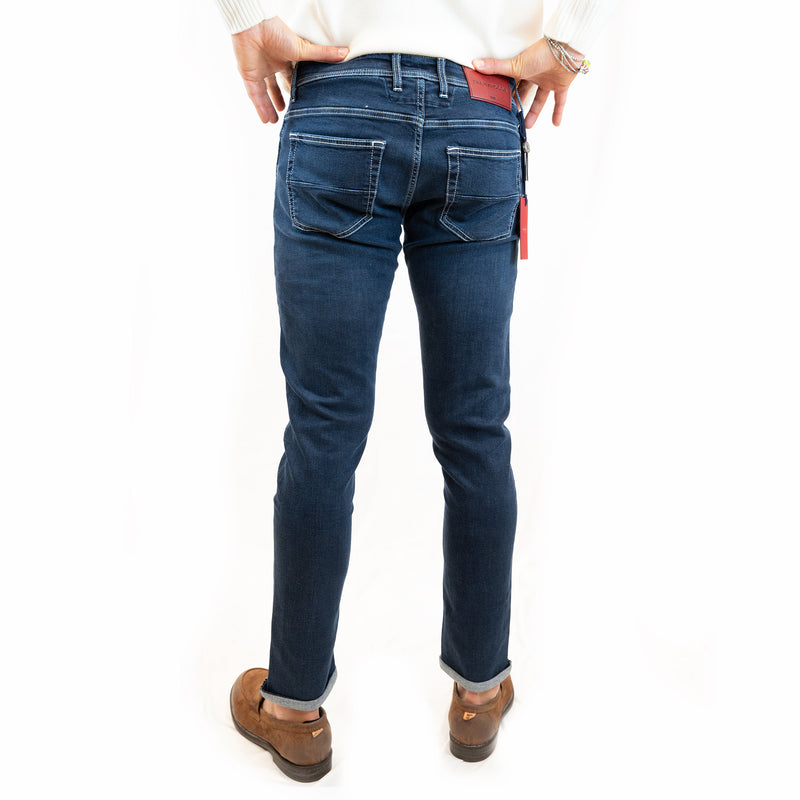 jeans tramrossa modello leonardo buttons b039 dark blu 0558
