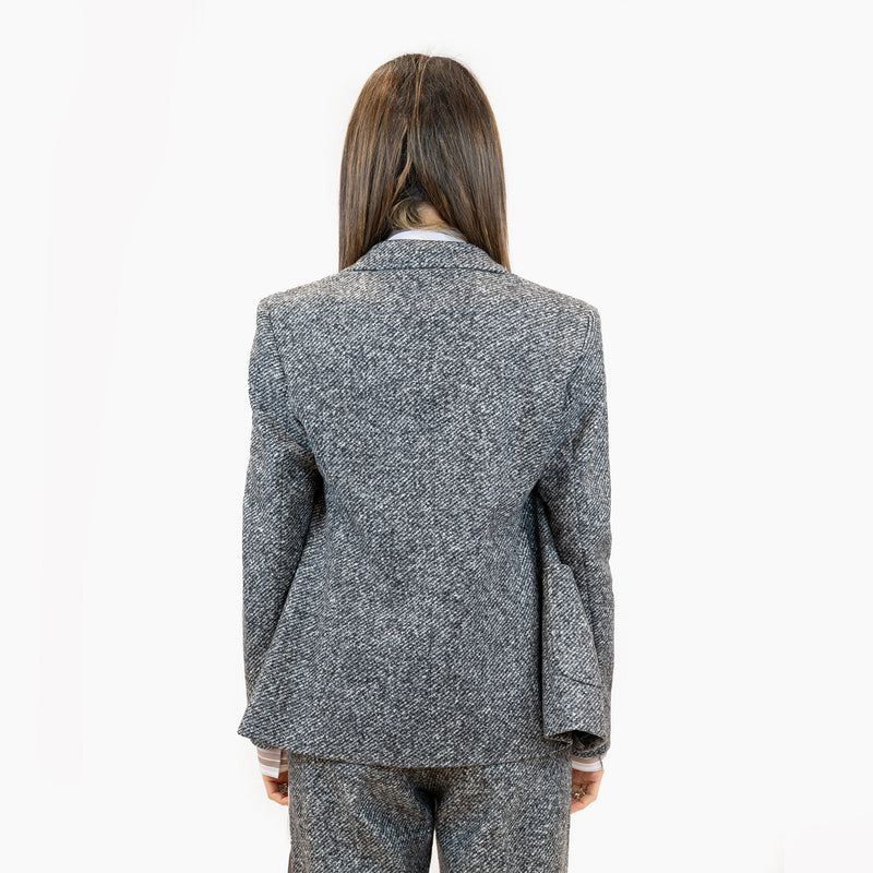 Giacca Seventy in pied de poule grigio