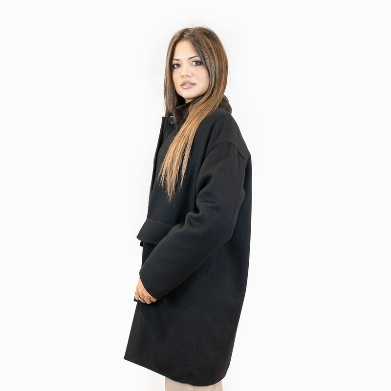 cappotto gimo's con collo in pelliccia