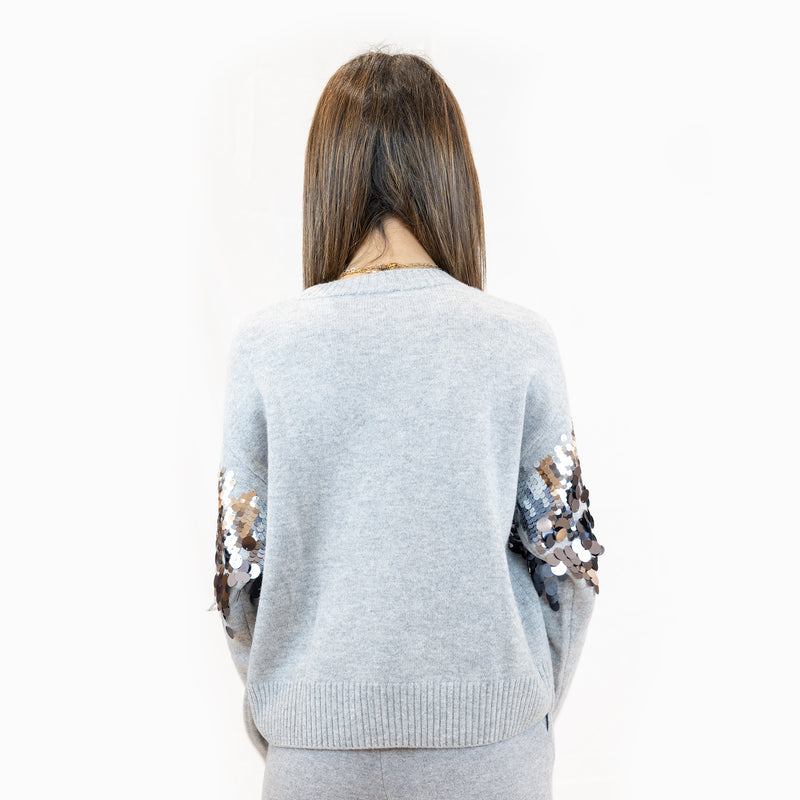 maglia clips con paillettes