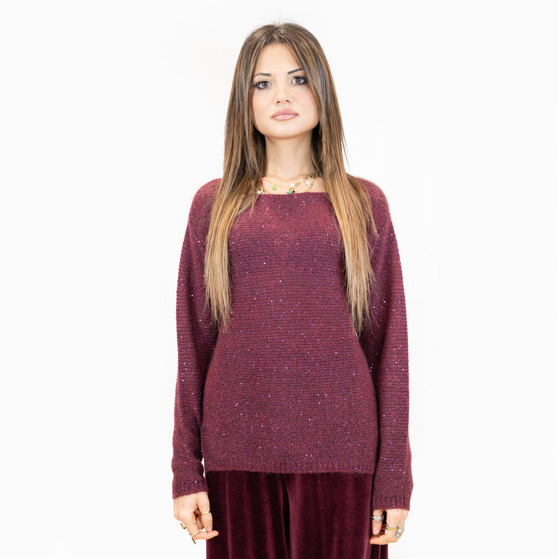 maglia clips con paillettes