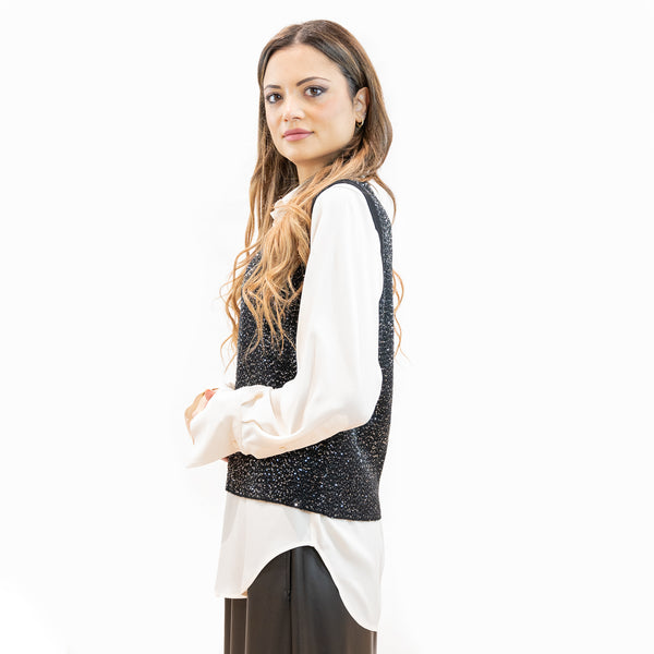 gilet seventy con paillettes