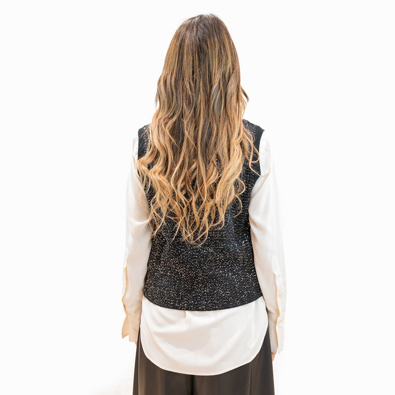 gilet seventy con paillettes